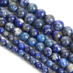 비즈 DIY  주얼리 제작용 천연석 청금석 라운드 루즈 바느질 팔찌 액세서리 스트랜드 4mm 6mm 8mm 10mm 12mm : 엠에스구매대행업체