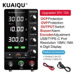 KUAIQU 업그레이드된 SPS-C3010 DC 전원 공급 장치 인코더 조정 포함 OCP OVP 출력 USB C 타입 급속 충전 60V 120V 30V 10A : 올데이바이
