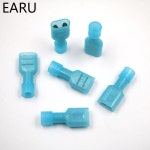 FDFN2-250 FDFN2.5-250 나일론 황동 암 절연 스페이드 조인트 케이블 와이어 커넥터 100PCs 슈트 1.5-2.5 mm2 16-14AWG FDFN 플러그... 