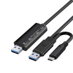 USB 2.0 3.0  C타입 PC-PC 동기화 데이터 링크 마우스 키보드 공유 링크 넷 직접 파일 전송 브리지 윈도우 PC 복사 케이블 S01 : 셀오프마켓