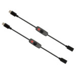 USB C 타입 연장 케이블 전원 스위치 표시등 포함 암수 익스텐션 라즈베리 파이 4B 용 2 개 : 코코무역11