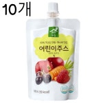 맑은농장 어린이주스 혼합맛(사과/딸기/당근/포도) × 100ml × 10개 : 앙쥬마인