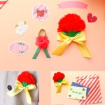 펠트공예 카네이션브로치만들기 5개세트 5월가정의달 어버이생일선물 : 용용이네만물상점