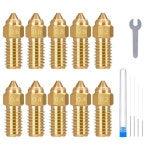 ELEGOO 10pcs Multi Size Nozzles for Neptune 4 and Pro 3D Printer Brass Hotend 0.20.40.60.8mm with : 베르46