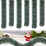 Watayo 6 Pcs Christmas Village Hedges 14 Extra Length Flexible Sisal Hedge Winter Micro Landscape : 베르41