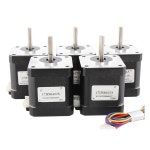 스테퍼 모터 5PCS 네마17 48mm 1.8A 52N.cm 3D 프린터 42 모터용 2상 리드 17HS8402S 1.8도 : 블루303마켓