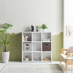 1200 9칸 3단 책장 거실 서재 소품보관 장식장 가정용선반 선반수납장 장식선반 : 제이온더샵