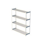 1000x300 4단 스틸 선반장 가정 매장 소품수납장 베란다 스틸선반 진열장 선반수납 : 온리큐