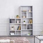 5단 하프 확장형 책장 거실 수납장 서재 책꽂이장 인테리어 책장선반 책꽂이선반 : 온리큐