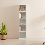 430 오픈 5단 틈새책장 슬림 책꽂이 장식장 서재책장 원룸선반 다용도수납 책장수납장 : 온리큐