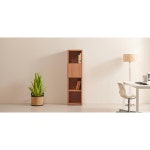 430 1단 도어 4단 틈새책장 거실 수납 장식장 책수납 책꽂이수납장 원룸선반 책꽂이 : 온리큐