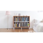 1200 오픈 2단 책장 서재 책수납장 모던 장식장 선반다이 소품선반 보조수납장 책꽂이 : 온리큐