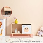 1단 1칸 삼나무 바퀴형 원목 책장 놀이방 선반 키즈책장 스탠드선반 책꽂이 : 씨엠커머스