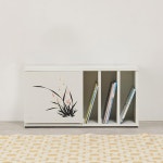 4칸 화이트 수납 낮은 도어 책장 아이방 책꽂이선반 책장수납함 소품가구 책진열 : 제이온더샵