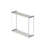 1000x300 2단 스틸 선반장 거실 화분장식 수납장 마트 메탈랙선반 멀티선반 장식선반 : 온리큐