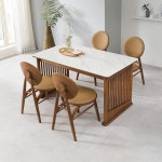 4인 세라믹식탁 둥근의자 세트 2colors : 노송가구몰