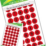 MF09 숫자스티커 306 적색 동그라미스티커 : 천경구상회