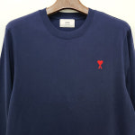 [더팩토리](당일) [AMI] 24FW 아미 하트 로고 긴팔티 / 나이트 블루 (UTS205 726 430) : 논현 더팩토리 명품편집샵