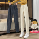 코듀로이 하렘 바지 여성 가을 겨울 인기 셔닐 플러스 벨벳 트레이닝 : 바잉어스스토어