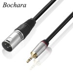 Bochara 스테레오 잭 수-XLR 수 케이블 차폐 마이크 3.5mm 1.8m 3m 5m 10m : 리셀바이