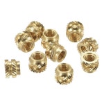 Uxcell 널링 인서트 너트 M3 x 4mm L x 5mm OD 암나사 황동 삽입 너트 60 개 : 바이포얼