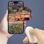 충전식 블루투스 스마트 원격 셀카 스틱 카메라 컨트롤러 iOS 안드로이드 사진 및 비디오용 7 버튼 : 바이포얼