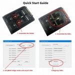 티디브리지 | NGFF M.2 SSD 어댑터 B M 키 듀얼 M.2 NGFF에서 2.5 인치 SATA SSD 레이드 콤보 HDD 하드 드라이브 인클로저 블랙 메탈 케이스 : 바이포얼