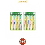 1+1 메디케어 j 옥칫솔 4개입 -2개 이중미세모 옥모칫솔 옥나노 항균 슬림모 : 루미나life