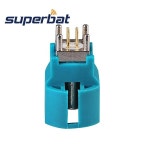 Superbat Fakra HSD 워터 블루 5021 암 스트레이트 수직 PCB 마운트 100 옴 RF 동축 커넥터 10 개 : 리셀바이
