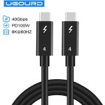 UGOURD 썬더볼트 4 동축 케이블 USB4 타입 C to 타입 C 40Gbps PD 100W 고속 충전 케이블 EGPU 아이폰 아이패드 맥북 에어용 2m : 리셀바이
