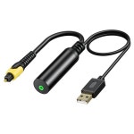 USB 디지털 광섬유 오디오 케이블 스퀘어 포트 SPDIF-3.5 Mm 오디오 변환기 오디오 증폭기 연결 : 리셀바이