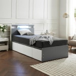 클래식한 고급스러운 LED 2타입 수납침대 SS 매트미포함 H5494 : 똘똘이네1