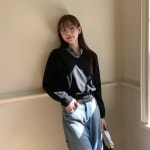 담백하고 모던한 핏과 디자인의 브이넥 니트 : 헤이레이디