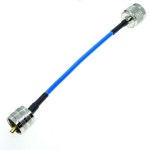 PL259 남성 플러그 커넥터 0.086 RG405 RG-405 세미 플렉시블 동축 케이블 50ohm 블루 : rebuy
