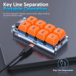 기계식 키보드 스위치 교체축 매크로 커스텀 미니 완전 핫 스왑 가능 프로그래밍 DIY 포터블 휴대용 키패드 8 키 4 RGB : 코코무역11