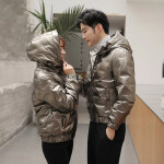 남자 경량 패딩 항공점퍼 깔깔이 야구 간절기 트렌디 한 올시즌 출시한 반짝 이는 표면 다운 재킷 청남학생 숏 자른 커플 작업복 겨울 흰색 오리... 