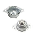 바퀴 볼 4Pcs 유니버설 회전 컨베이어 휠 캐스터 1/2 인치 전송 롤러 플랜지 장착 베어링 4Pcs Steel : 두일샵