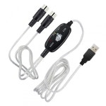 신디사이저 드럼 패드 공급 USB 케이블 미디 컨버터 미디USB 피아노 키보드 어댑터 USB미디 키패드 노트북 음악 커넥터 : 베르33