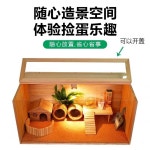 병아리 사육장 작은새 인큐베이터 미니 인공 달걀 하우스 케이지 50x30x30 고급 모델 : 구대영
