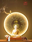 석가모니 LED 힙한 불교 굿즈 조명 불상  향 홀더 : 베슷트