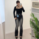 무브 투버튼 워싱 부츠컷 A0159 : 어썸하비