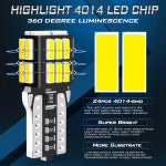 T10 LED Canbus W5W 194 168 자동차 램프 주차 조명 클리어런스 돔 독서 인테리어 트렁크 6000K 화이트 라이트 2 피스 : 글로벌몰202