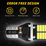 921 LED 전구 캔버스 백색 고출력 T16 자동차 테일 신호 램프 백업 역방향 주차 조명 T15 W16W 12V-24V 54SMD 6500K 2 개 : 글로벌몰202