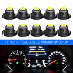 밝은 하이 퀄리티 LED 자동차 보드 계기판 램프 전구 3030 SMD 칩 T3 T4.2 T4.7 12V 10 개 : 글로벌몰202