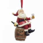 Kurt S. Adler Santa On Wine Barrel Ornament H5536 신제품 1490719 : 민공오트린카
