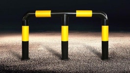 주차금지대 볼라드 규격 주차장바리게이트 앙카식 주차 금지대 U자형76x500x600x1.2두꺼운 : 훈스mall