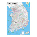 전국 행정도로망도 150x210cm 코팅 대형 우리나라 대한민국 고속도로 도로 지도 전도 : 지도가게