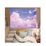 초승달 패브릭 포스터 가림막 커튼 가리개 커텐 바란스 가림천 천포스터 가림천 : Petit.쁘띠지엔