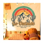 무지개 패브릭 포스터 가림막 커튼 가리개 커텐 바란스 가림천 천포스터 가림천 : Petit.쁘띠지엔