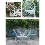 철제 벤치 나비 야외 정원벤치 카페 모양 포토존 의자 : heriti